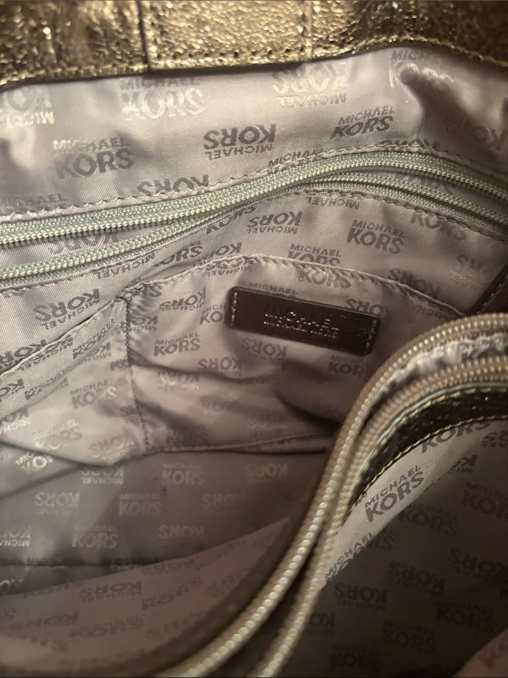 Michael Kors quilted metallic